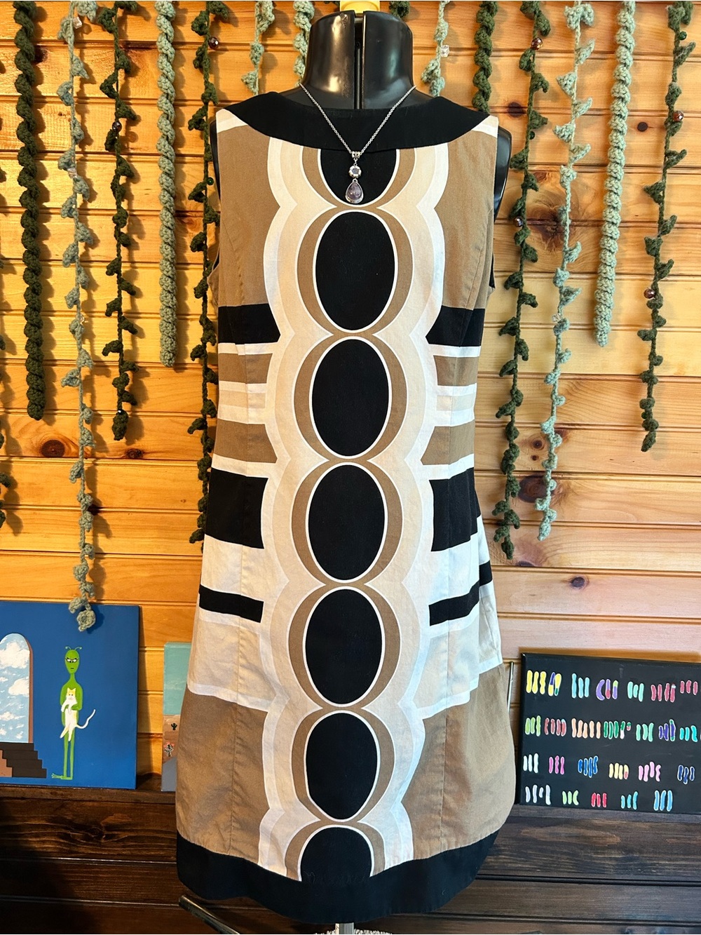 Merona 60s geometric mini dress